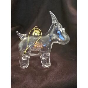 Beekman 1802 2020 Corning Hand Blown Glass Goat Ornament with Mini Goat inside
